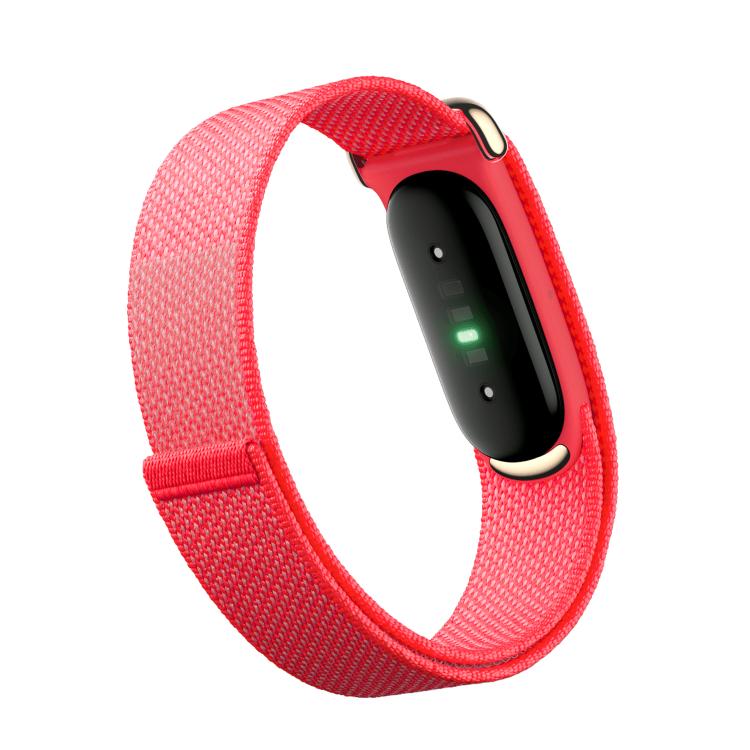 Nylon Braided Hook and Loop Fastener Watch Band, For Google Fitbit Air
