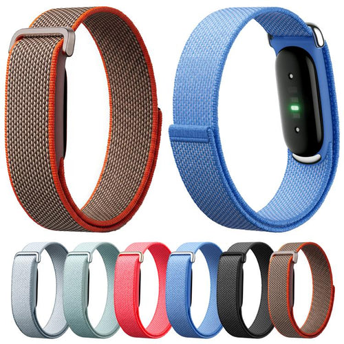 Nylon Braided Hook and Loop Fastener Watch Band, For Google Fitbit Air