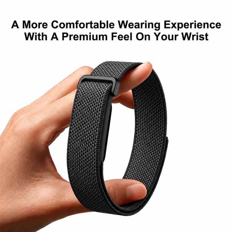 Nylon Braided Hook and Loop Fastener Watch Band, For Google Fitbit Air